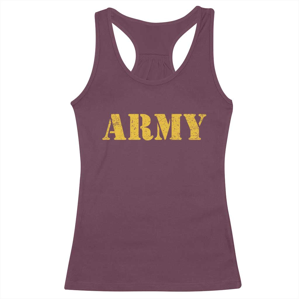 Army Racerback Tank Top Military Training PT Exercise Workout Gear Veterans Service