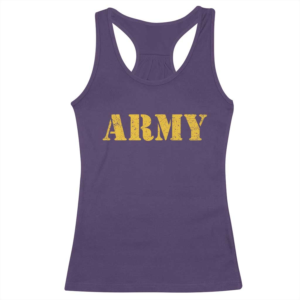 Army Racerback Tank Top Military Training PT Exercise Workout Gear Veterans Service