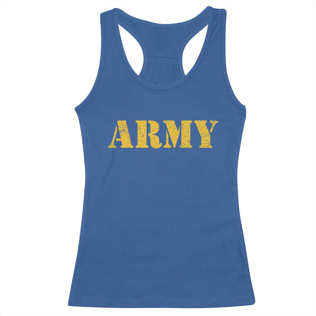 Army Racerback Tank Top Military Training PT Exercise Workout Gear Veterans Service