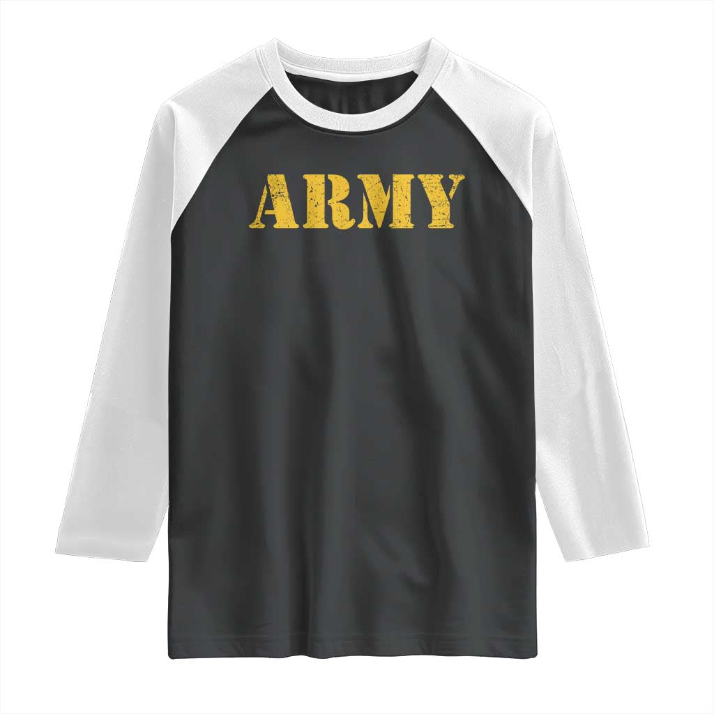 Army Raglan Shirt Military Training PT Exercise Workout Gear Veterans Service