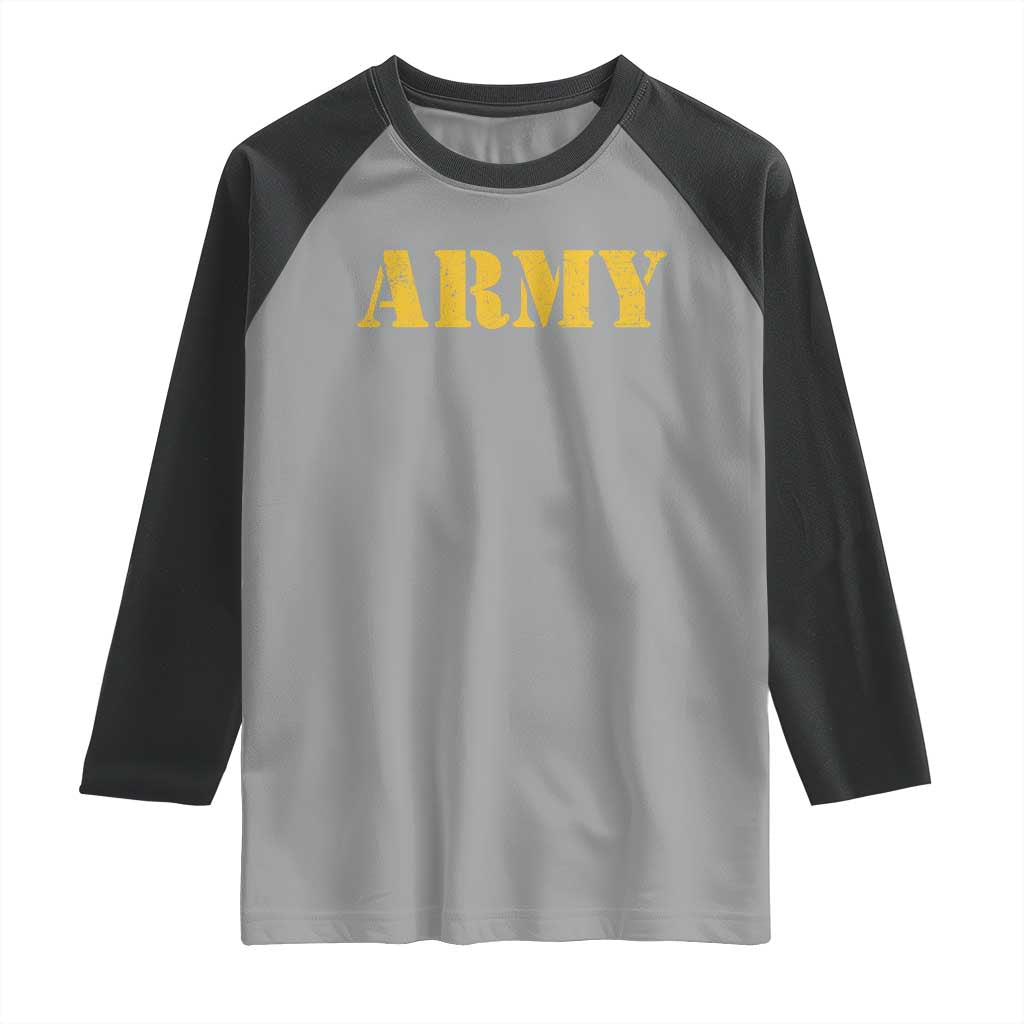 Army Raglan Shirt Military Training PT Exercise Workout Gear Veterans Service