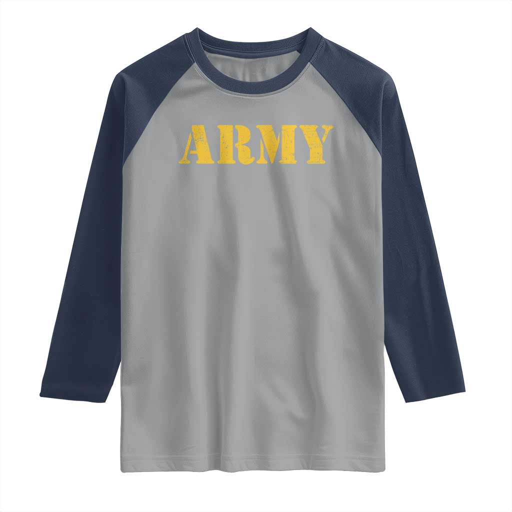 Army Raglan Shirt Military Training PT Exercise Workout Gear Veterans Service