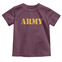 Army Toddler T Shirt Military Training PT Exercise Workout Gear Veterans Service