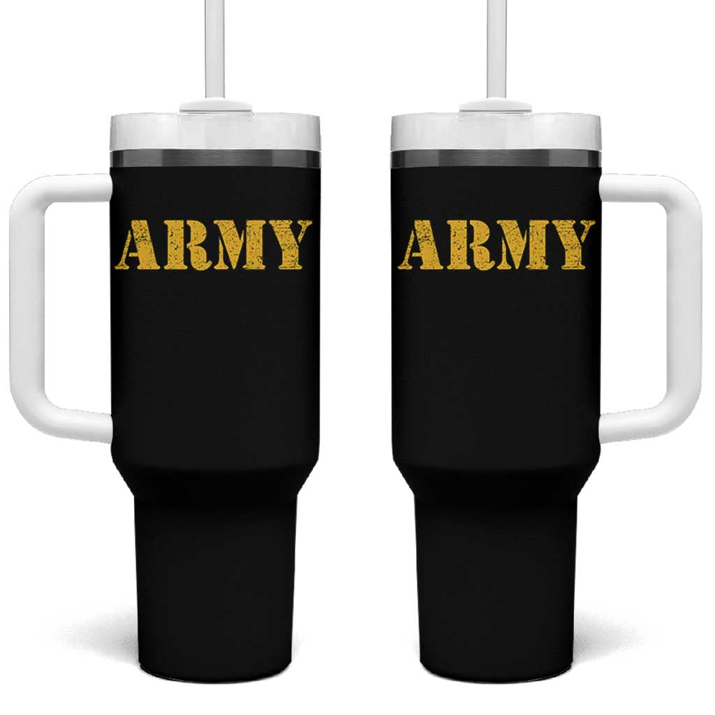 Army Tumbler With Handle Military Training PT Exercise Workout Gear Veterans Service