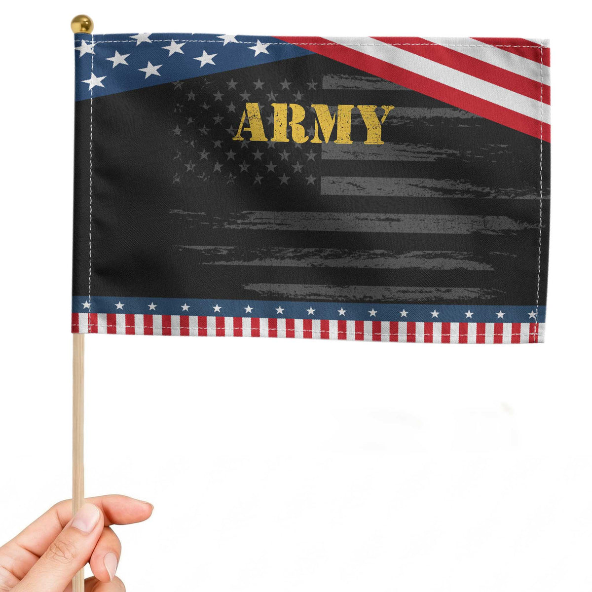Army Patriotic Handheld Flag Military Training PT Exercise Workout Gear Veterans Service