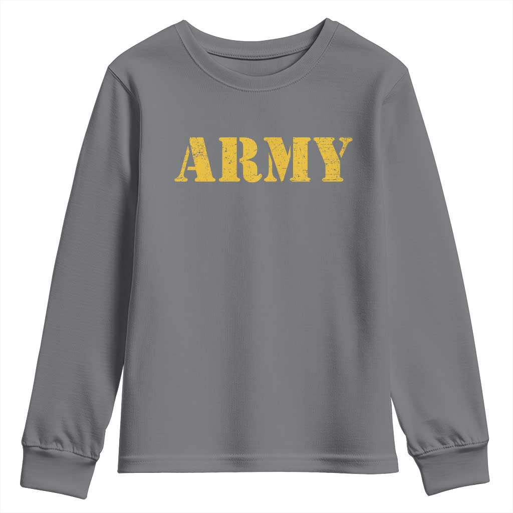 Army Youth Sweatshirt Military Training PT Exercise Workout Gear Veterans Service