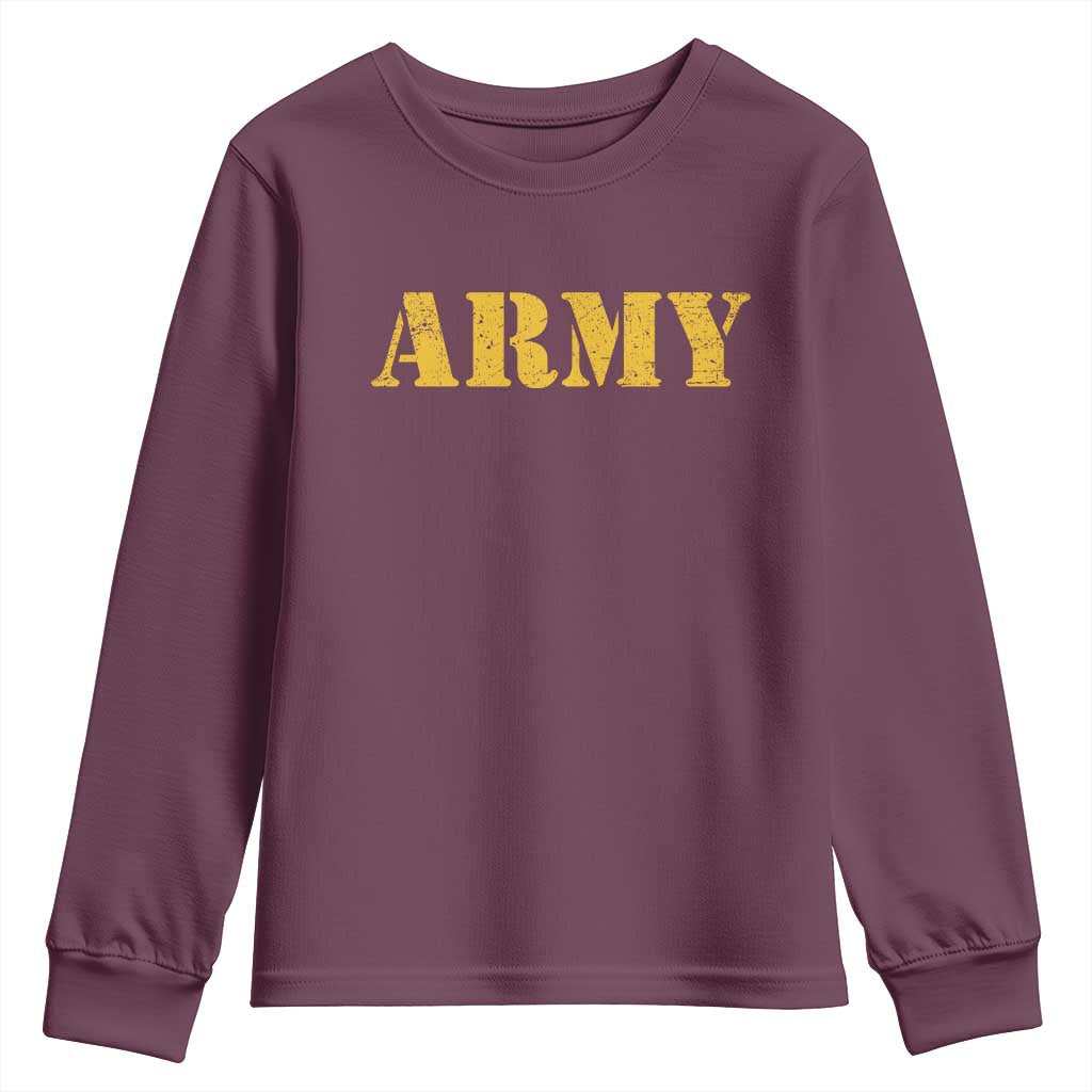 Army Youth Sweatshirt Military Training PT Exercise Workout Gear Veterans Service