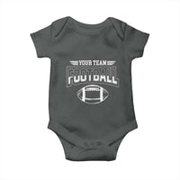 Custom Football Team Name Baby Onesie Personalized Game Day Mom High School Cheer Mom - Wonder Print Shop