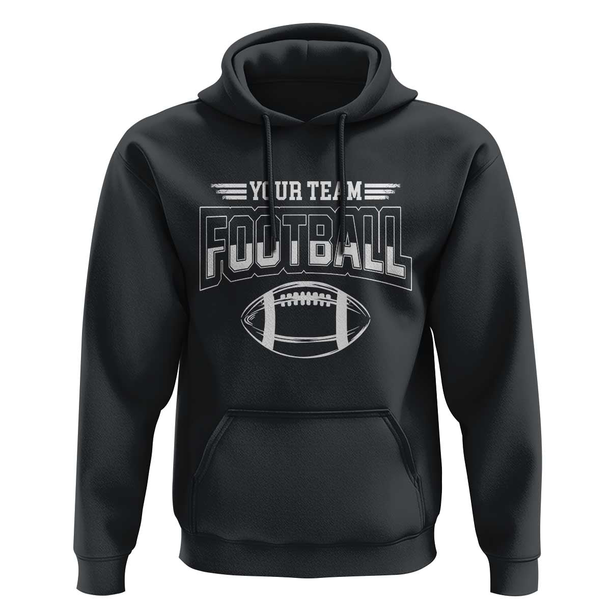 Custom Football Team Name Hoodie Personalized Game Day Mom High School Cheer Mom - Wonder Print Shop