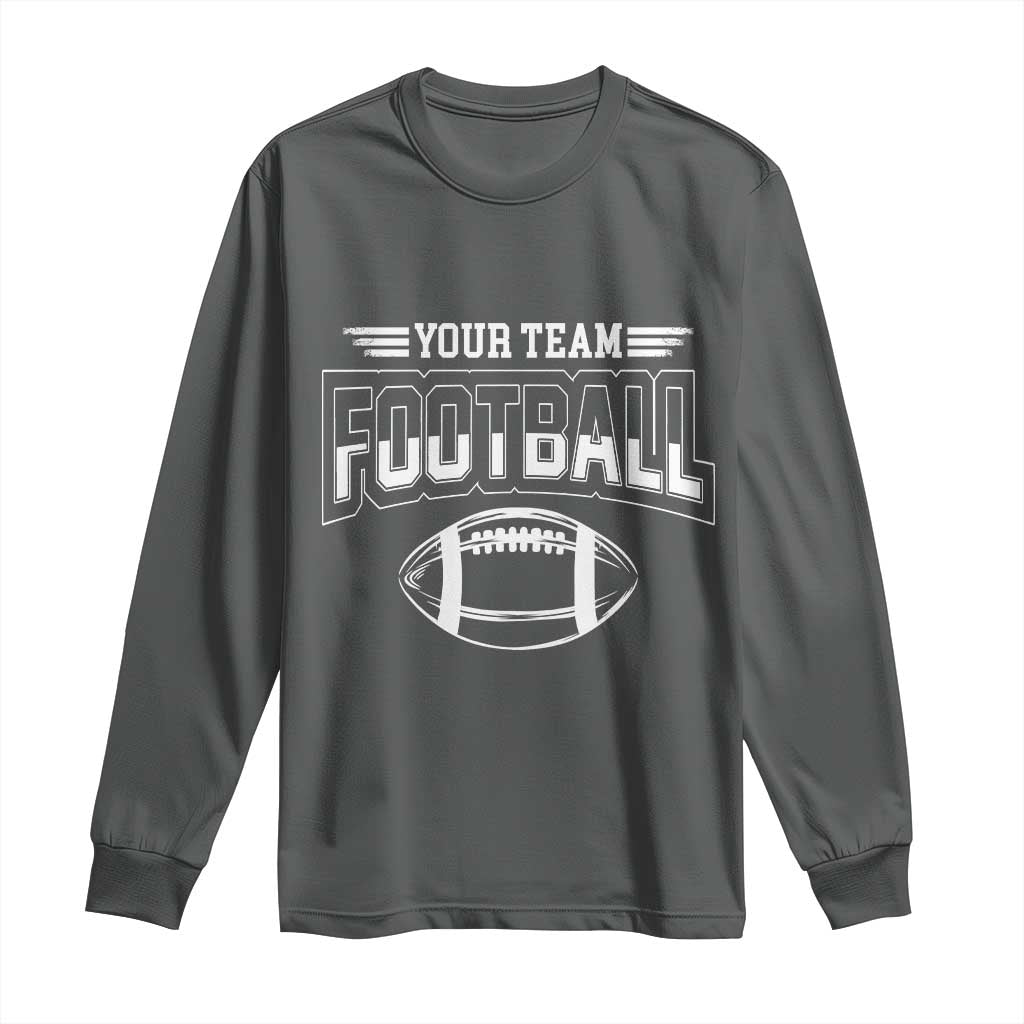 Custom Football Team Name Long Sleeve Shirt Personalized Game Day Mom High School Cheer Mom - Wonder Print Shop