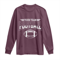Custom Football Team Name Long Sleeve Shirt Personalized Game Day Mom High School Cheer Mom - Wonder Print Shop