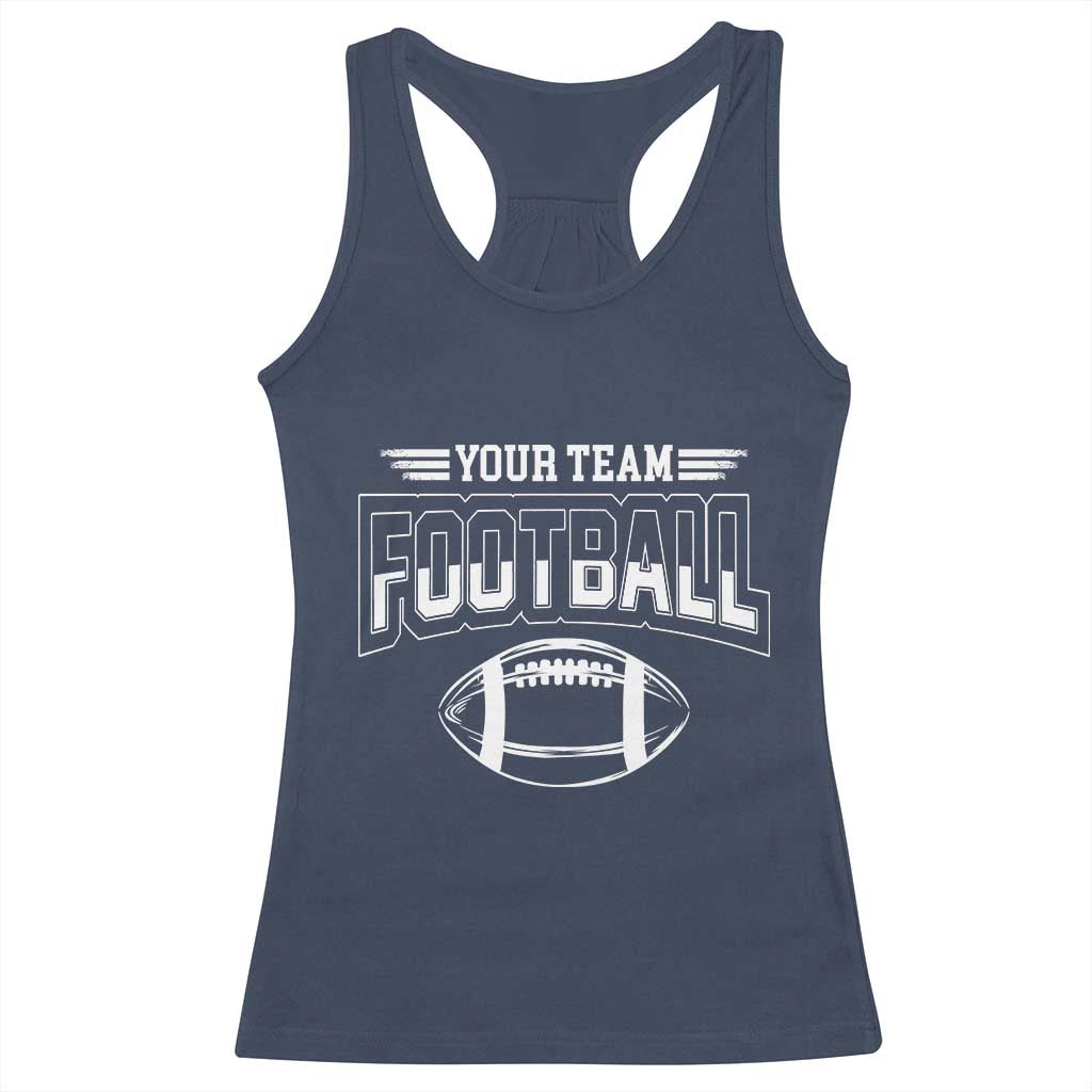 Custom Football Team Name Racerback Tank Top Personalized Game Day Mom High School Cheer Mom - Wonder Print Shop