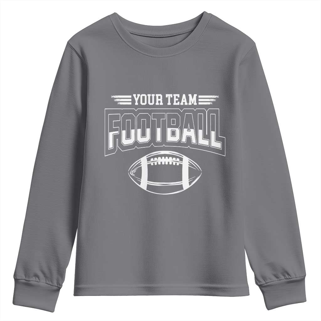 Custom Football Team Name Youth Sweatshirt Personalized Game Day Mom High School Cheer Mom - Wonder Print Shop