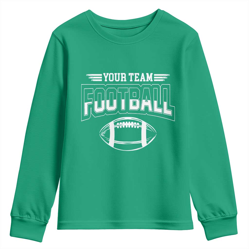 Custom Football Team Name Youth Sweatshirt Personalized Game Day Mom High School Cheer Mom - Wonder Print Shop