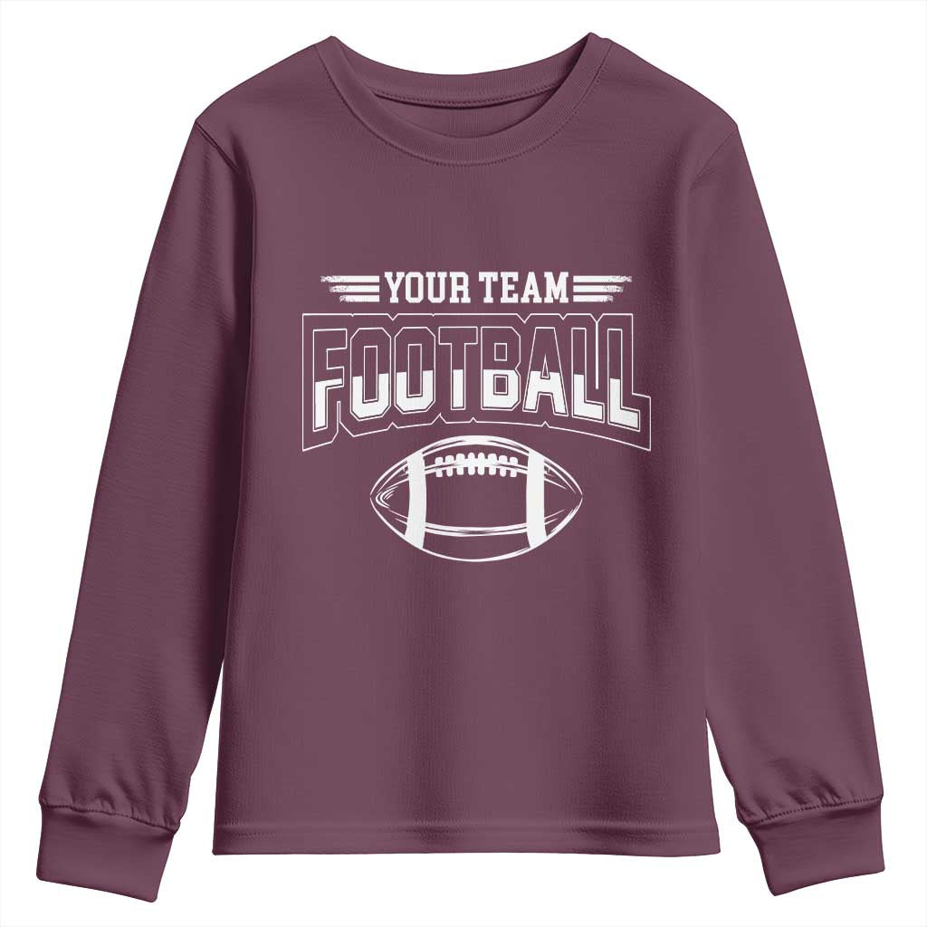Custom Football Team Name Youth Sweatshirt Personalized Game Day Mom High School Cheer Mom - Wonder Print Shop