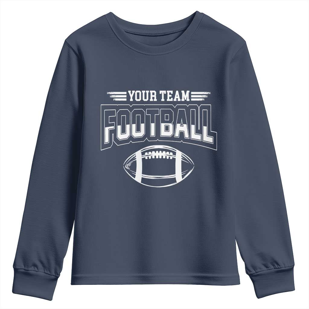 Custom Football Team Name Youth Sweatshirt Personalized Game Day Mom High School Cheer Mom - Wonder Print Shop
