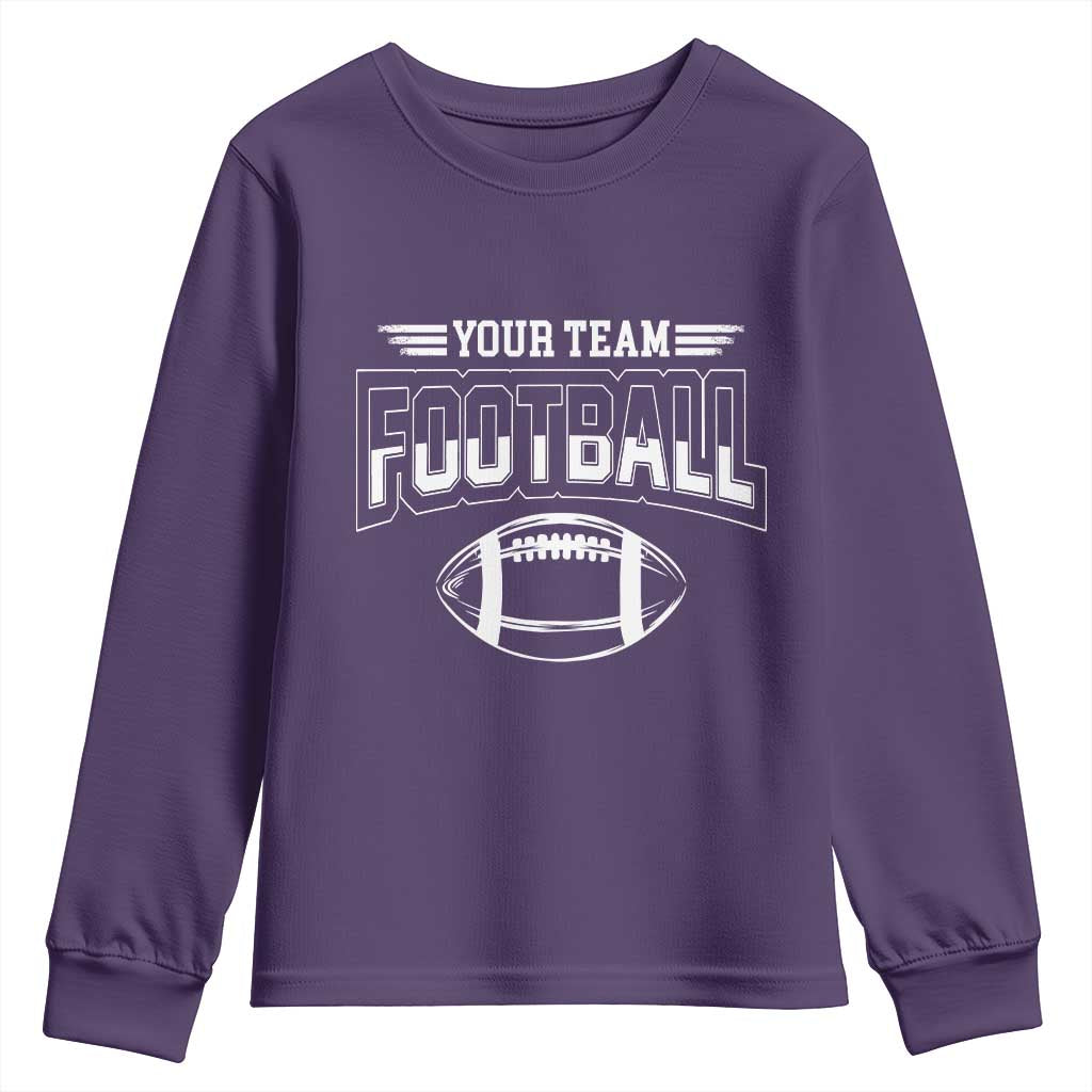 Custom Football Team Name Youth Sweatshirt Personalized Game Day Mom High School Cheer Mom - Wonder Print Shop
