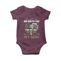 Personalized Army Mom Baby Onesie Custom Name Proud Military Family US Flag