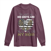 Personalized Army Mom Long Sleeve Shirt Custom Name Proud Military Family US Flag