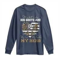 Personalized Army Mom Long Sleeve Shirt Custom Name Proud Military Family US Flag
