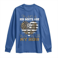 Personalized Army Mom Long Sleeve Shirt Custom Name Proud Military Family US Flag