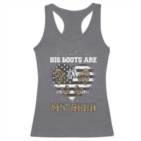 Personalized Army Mom Racerback Tank Top Custom Name Proud Military Family US Flag