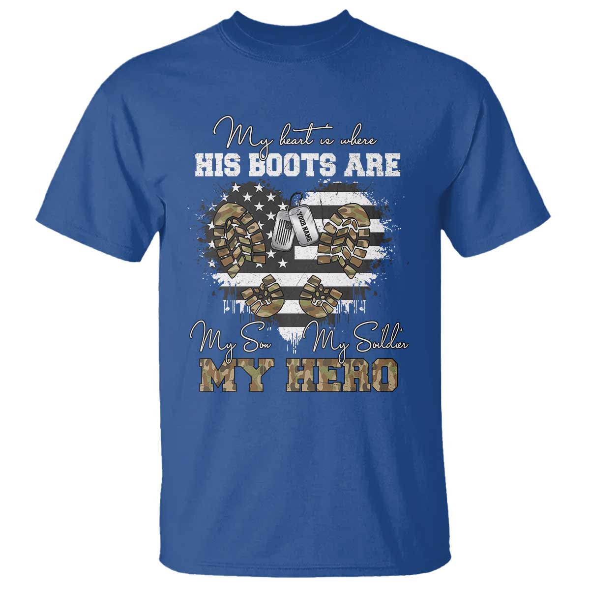 Personalized Army Mom T Shirt Custom Name Proud Military Family US Flag
