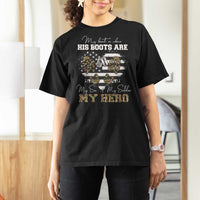 Personalized Army Mom T Shirt For Women Custom Name Proud Military Family US Flag