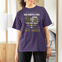 Personalized Army Mom T Shirt For Women Custom Name Proud Military Family US Flag