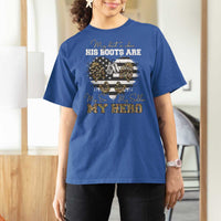 Personalized Army Mom T Shirt For Women Custom Name Proud Military Family US Flag