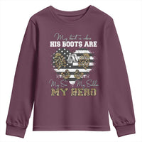 Personalized Army Mom Youth Sweatshirt Custom Name Proud Military Family US Flag