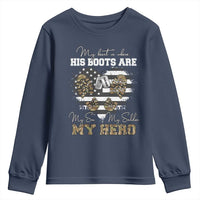 Personalized Army Mom Youth Sweatshirt Custom Name Proud Military Family US Flag