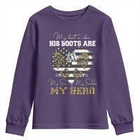 Personalized Army Mom Youth Sweatshirt Custom Name Proud Military Family US Flag