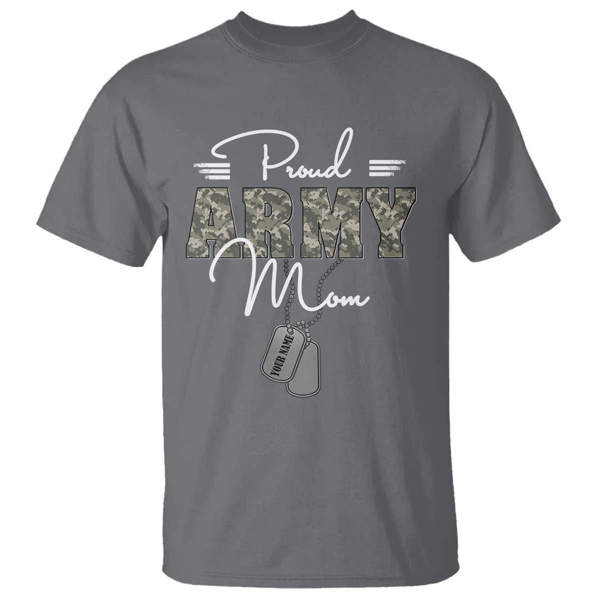 Personalized Army Family T Shirt Custom Name Tag Proud Army Mom Military Camo - Wonder Print Shop