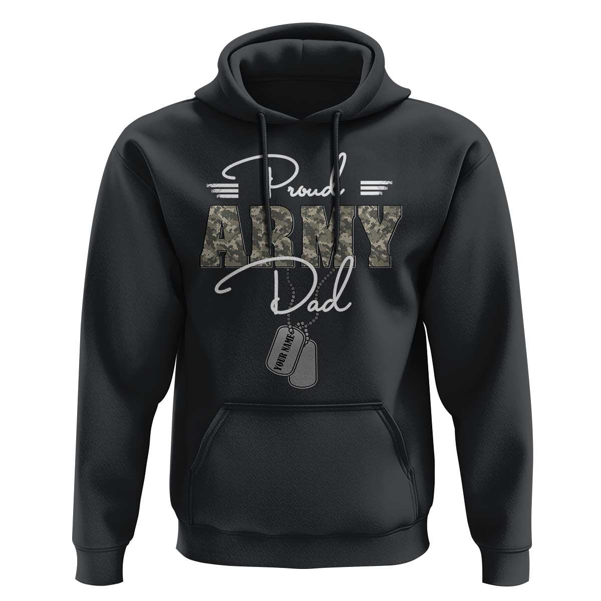 Personalized Army Family Hoodie Custom Name Tag Proud Army Dad Military Camo
