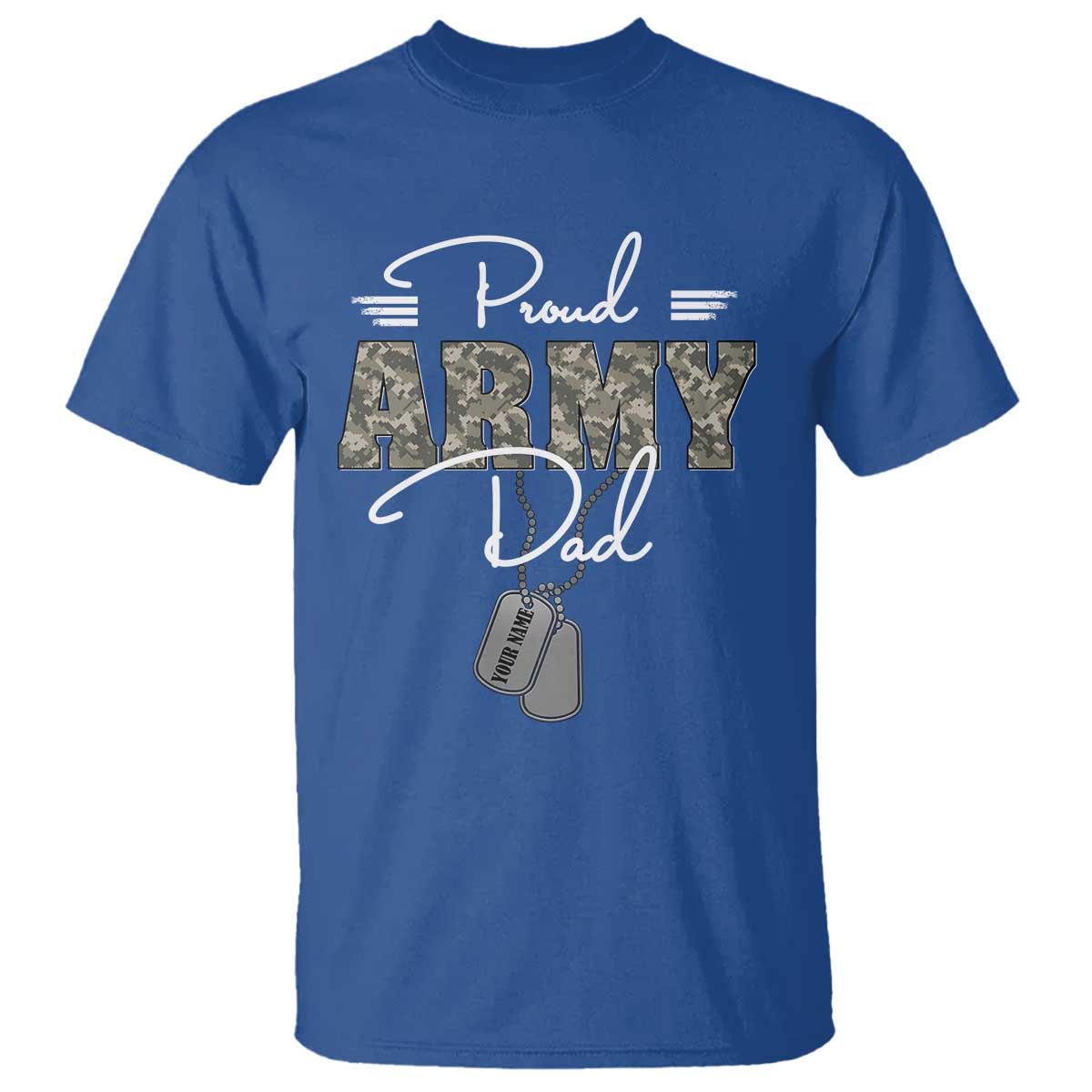 Personalized Army Family T Shirt Custom Name Tag Proud Army Dad Military Camo - Wonder Print Shop