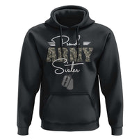 Personalized Army Family Hoodie Custom Name Tag Proud Army Sister Military Camo