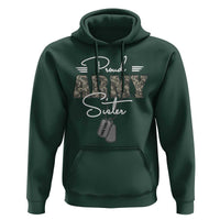Personalized Army Family Hoodie Custom Name Tag Proud Army Sister Military Camo