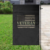 Veteran Garden Flag Retro Patriotic Army Camouflage US Flag