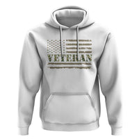 Veteran Hoodie Retro Patriotic Army Camouflage US Flag
