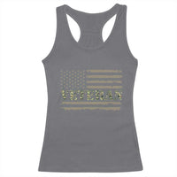 Veteran Racerback Tank Top Retro Patriotic Army Camouflage US Flag