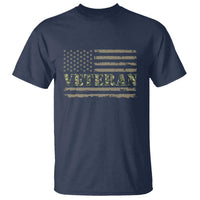 Veteran T Shirt Retro Patriotic Army Camouflage US Flag