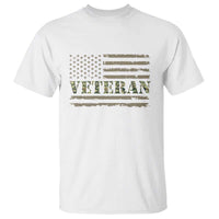 Veteran T Shirt Retro Patriotic Army Camouflage US Flag