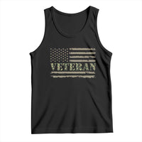 Veteran Tank Top Retro Patriotic Army Camouflage US Flag
