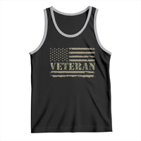Veteran Tank Top Retro Patriotic Army Camouflage US Flag