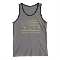 Veteran Tank Top Retro Patriotic Army Camouflage US Flag