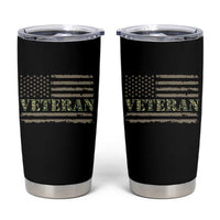Veteran Tumbler Cup Retro Patriotic Army Camouflage US Flag