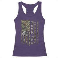 Personalized Proud Army Dad Racerback Tank Top Custom Name Dog Tag Camo American Flag Gift