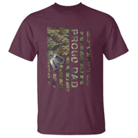 Personalized Proud Army Dad T Shirt Custom Name Dog Tag Camo American Flag Gift