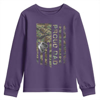 Personalized Proud Army Dad Youth Sweatshirt Custom Name Dog Tag Camo American Flag Gift